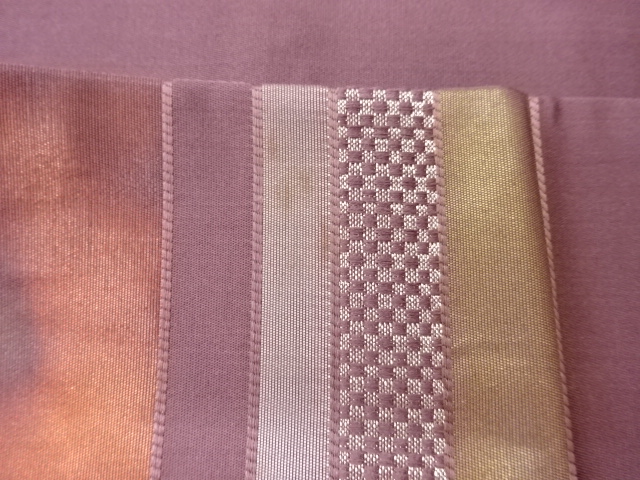  横段模様織出し名古屋帯